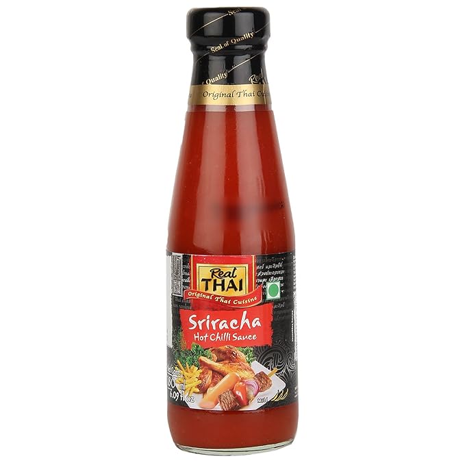 Real Thai Sriracha Hot Chilli Sauce, 180 ml