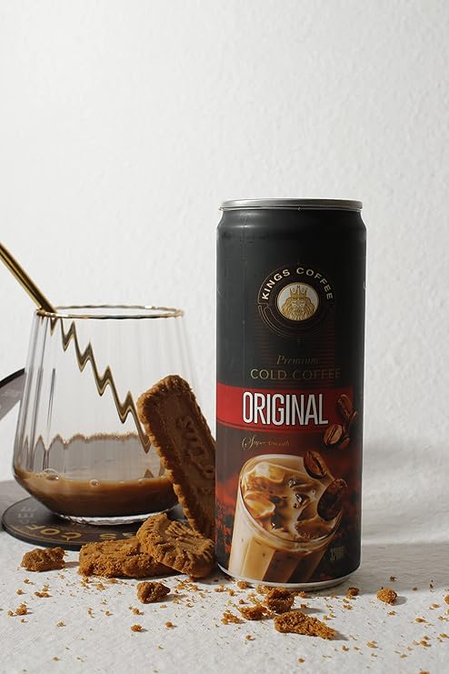 Kings Coffee Premium Cold Coffee Can | Original Coffee Cold Brew Can | 280 ml | RTD | Made up of 100% Arabica Coffee Beans