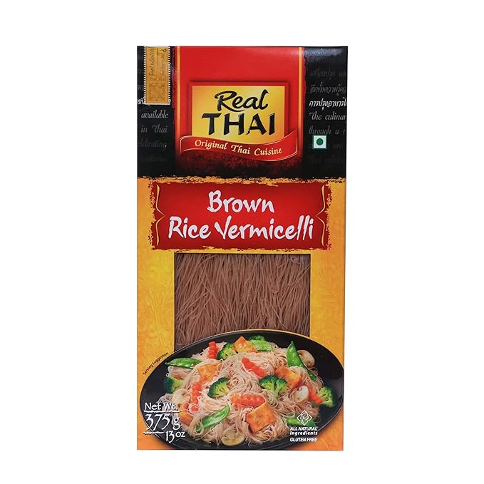 Real THAI Original Thai Cuisine Brown Rice Vermicelli, 13.23 oz / 375 g