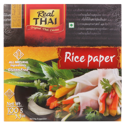 Real Thai Rice Paper Round 16 cm (100 gm) Box