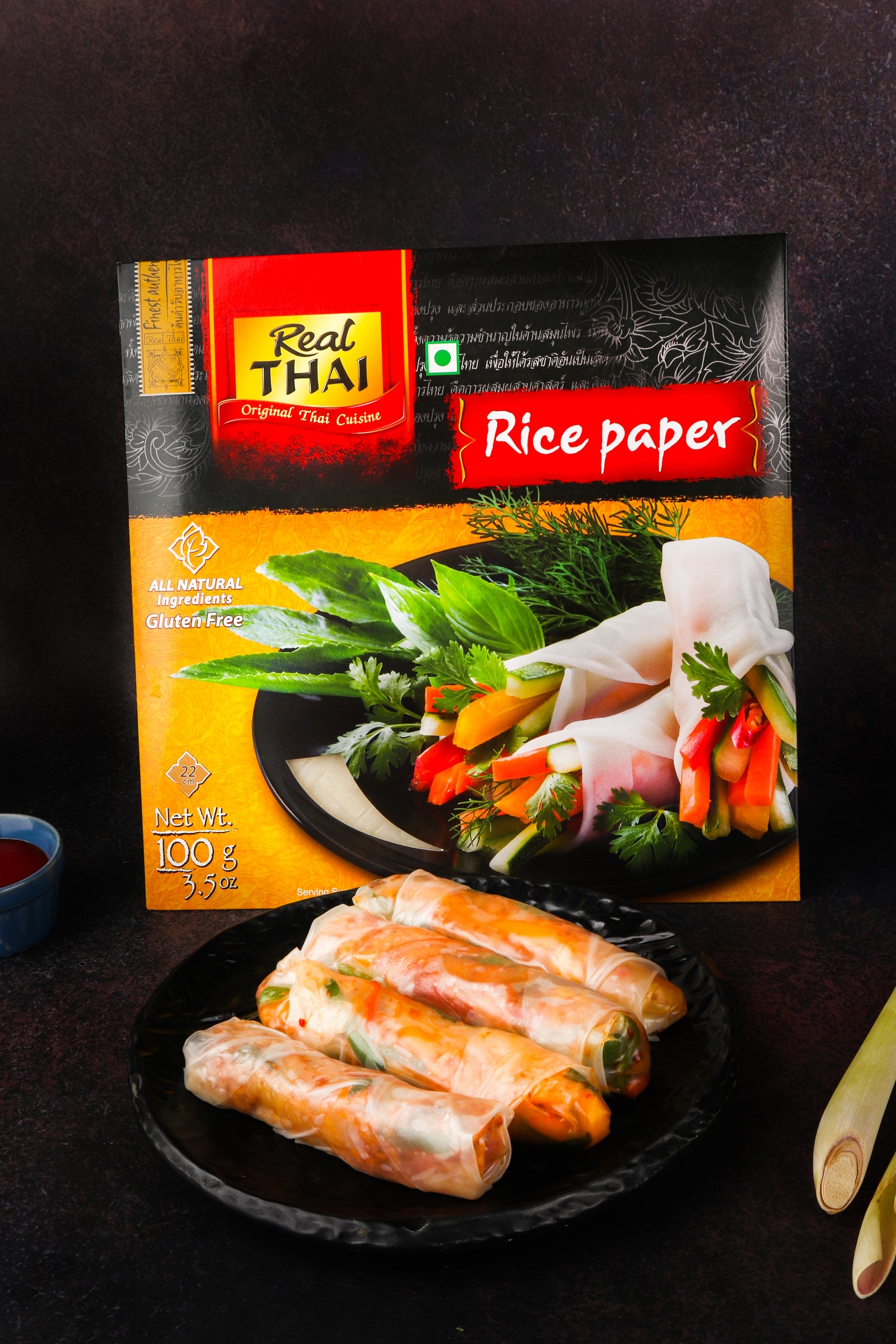 Real Thai Rice Paper Round 22 cm (100 gm) Box