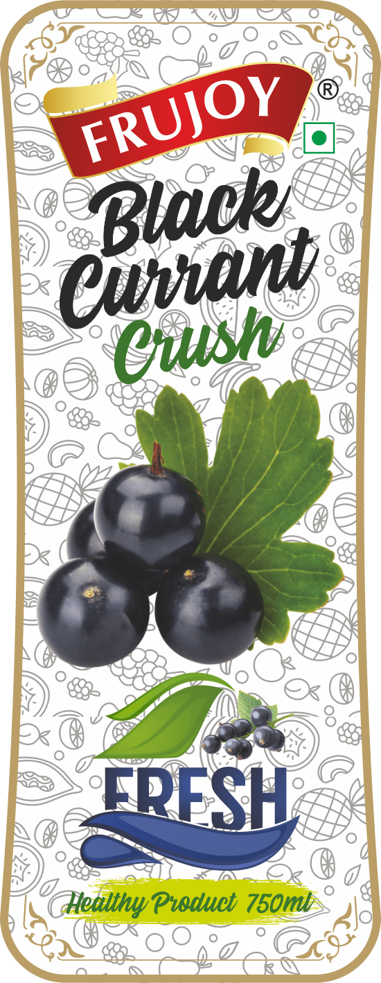 Frujoy Black Currant Crush 750ml | For Fruit Mocktail | Cocktail | Cake | Baking Essentials | Juices | Beverages Crush Frujoy