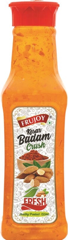 Frujoy Kesar Badam Crush 750ml | For Fruit Mocktail | Cocktail | Cake | Baking Essentials | Juices | Beverages Crush Frujoy