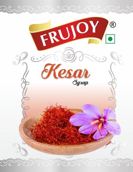 Frujoy Kesar Syrup 750ml | For Fruit Mocktail | Cocktail | Gulab Sharbat | Falooda | RoseMilk | Baking Essentials Crush Frujoy