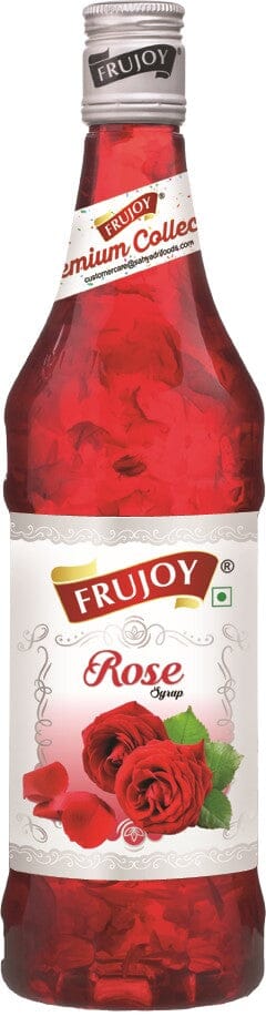 Frujoy Rose Syrup 750ml | For Fruit Mocktail | Cocktail | Gulab Sharbat | Falooda | Rose Milk | Baking Essentials Crush Frujoy