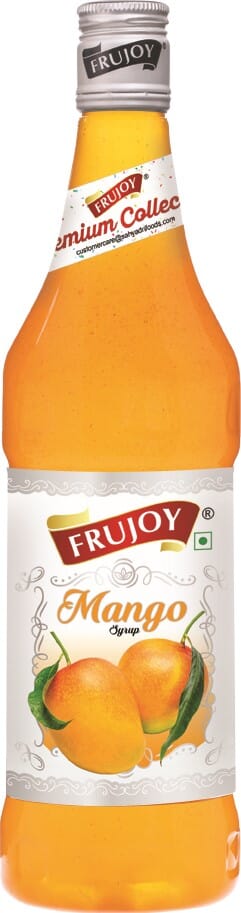 Frujoy Mango Syrup 750ml | For Fruit Mocktail | Cocktail | Milk Shake| Falooda | Baking Essentials Crush Frujoy